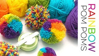 How to Create Rainbow Pom Poms [upl. by Cormack]