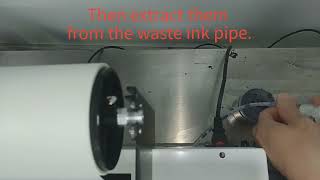 How to test waste ink pump of ACHI A3 Roll DTF printer when cant extract waste ink from back tube [upl. by Onitselec974]