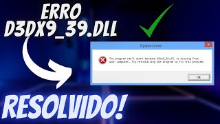 COMO RESOLVER O ERRO D3DX939dll em 2021 LEAGUE OF LEGENDS  QUALQUER JOGO Facil e rapido [upl. by Marina]