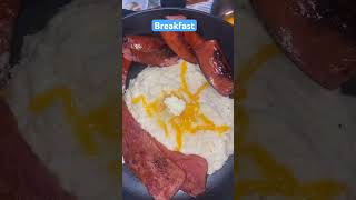 smoked turkey sausage turkey sausage grits w cheese breakfast shorts [upl. by Kellina]