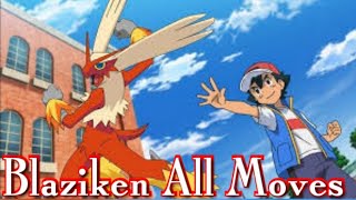 Blaziken All Attacks amp Moves Pokemon [upl. by Nosnevets]