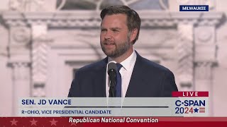 JD Vance Acceptance Speech at 2024 Republican National Convention [upl. by Eachelle]