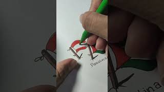 Drawing a Lebanese flag❤ whos next 👀 art drawing flagdesign lebanon viral flag [upl. by Worthy]