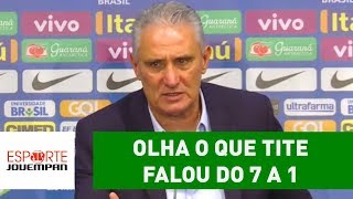 OLHA o que TITE falou do 7 a 1 após ganhar da ALEMANHA [upl. by Alleunamme]