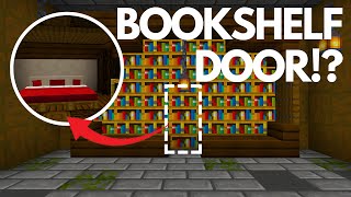 How to make a SECRET BOOKSHELF DOOR in Minecraft under 2 MINUTES [upl. by Aissyla]