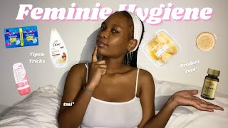 FEMININE HYGIENE TIPS AND TRICKS AND PRODUCTS how to smell good amp more … [upl. by Eem523]