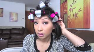 HOW TO STYLE SHORT HAIRBOBCUT WITH CONAIR HOTROLLERS [upl. by Bowman321]