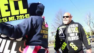 Westboro Baptist Church harassed by Arminian street preacher [upl. by Ruzich]