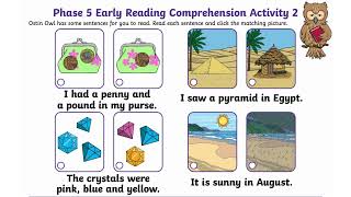 Visual Activity Phase 5 Early Reading Comprehension 2 Grade 1 IB Curriculum [upl. by Erdnad]