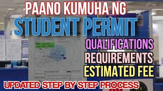 PAANO KUMUHA NG STUDENT PERMIT 2024  HOW TO GET STUDENT DRIVERS PERMIT 2024  STUDENT PERMIT [upl. by Charlot]