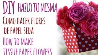 Como Hacer Flores de Papel Seda  How to Make Tissue Paper Flowers [upl. by Sutherland]