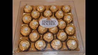 Ferrero Rocher chocolate Unboxing  Ferrero Rocher 24 piece box  Royal Ferrero Review  ferrero [upl. by Emily989]