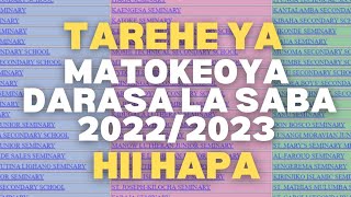 🔴BREAKING NEWS MATOKEO YA DARASA LA SABA 202223MATOKEO DARASA LA NNE 2022 NECTA RESULTS 2022 [upl. by Alat244]