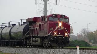 CPKC 576 at Arconic with an NS DPU on hazy grey day October 25 2023 [upl. by Deanne]