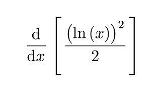 Derivative of lnx22 [upl. by Shena]