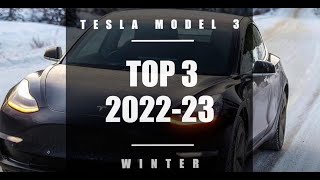 TOP 3 winter tires for the Tesla Model 3 for 20222023 [upl. by Nerag]