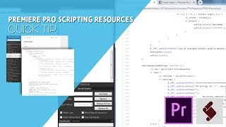 ExtendScript QuickTip  Premiere Pro Scripting Resources [upl. by Aihsad]