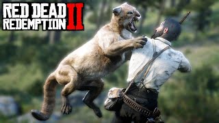 RED DEAD REDEMPTION 2 60  CAÇANDO ONÇAS SÓ COM O ARCO e FLECHAS [upl. by Terrab]