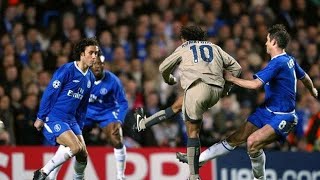 Ronaldinho Genius Goal vs Chelsea  UCL 200405  English Commentary [upl. by Araed]