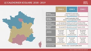 Découvrez le calendrier des vacances scolaires 20182019 [upl. by Reeves]