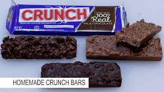 Homemade Crunch Bars Recipe [upl. by Rahm]