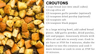 Croutons [upl. by Krik]