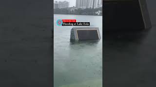 Hurricane Ian brought historic rain causing Lake Eola in downtown Orlando to overflow [upl. by Anitnahs]