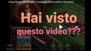 Come Vincere alla Roulette 3 strategie vincenti 200€ in 30 minuti [upl. by Eneri]