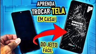 Como trocar tela de celular em casa ESSE É O JEITO MAIS SIMPLES E FÁCIL [upl. by Jc]