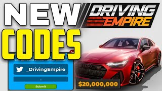 NEW ALL WORKING CODES FOR DRIVING EMPIRE IN 2024 ROBLOX DRIVING EMPIRE CODES [upl. by Sussi]