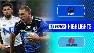 HIGHLIGHTS  FORCE v WARATAHS  Super Rugby Pacific 2024  Round 13 [upl. by Nasaj917]