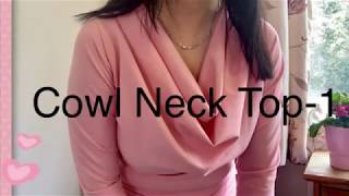 How to CutampStitch Cowl Neck TopPart 1 [upl. by Grim134]