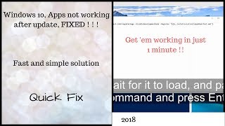 SOLVED Windows 10 Apps not working after update [upl. by Anayeek]