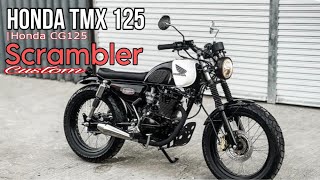 Honda TMX 125CG125 Custom SCRAMBLER by La Garahe Motorcycles [upl. by Wyon]