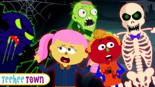 Haunted Tunnel Halloween Song  Spooky Scary Skeletons Songs By Teehee Town [upl. by Llenreb759]