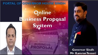 Governor House Sindh  Online Business Proposal System [upl. by Mohkos248]