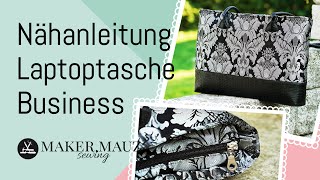 Nähanleitung  Schnittmuster Laptoptasche nähen Taschennähen [upl. by Woodhead257]