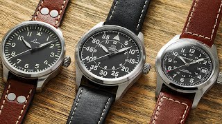 Affordable Watch Comparison  Orient Pilot Laco Augsburg amp Hamilton Khaki Field Auto [upl. by Aliam]