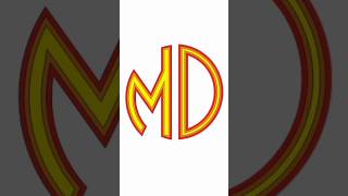 MD logo in Corel Draw Corel Draw Tutorial [upl. by Oibirot526]