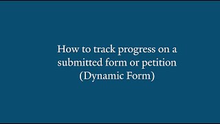 How Yale Students can Track Progress of a Submitted Form or Petition Dynamic Forms [upl. by Mitzi]