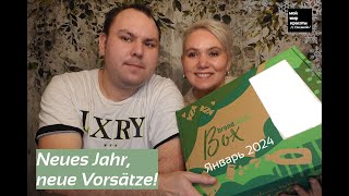 brandnooz quotNeues Jahr neue Vorsätzequot Январь 2024  Распаковка Unboxing FoodBox Christmas [upl. by Townie536]