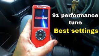 Superchips Flashpaq F5 Best Settings 2014 Silverado 53 [upl. by Lehteb12]