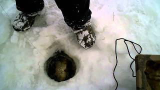 ice fishing Lake Champlain 2011 part1 [upl. by Yadseut897]