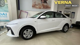 VERNA का सस्ता रूप  Hyundai Verna EX  BASE MODEL Review 2024 [upl. by Rabiah]