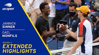 Jannik Sinner vs Gael Monfils Extended Highlights  2021 US Open Round 3 [upl. by Hamrah]