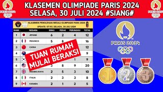 KLASEMEN SEMENTARA MEDALI OLIMPIADE PARIS HARI INI  TUAN RUMAH PRANCIS NGEBUT [upl. by Dickson]