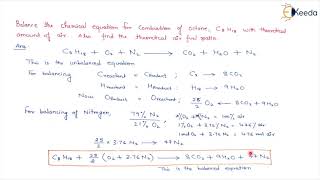 Numerical on Stoichiometric Air Fuel A F Ratio  Combustion of Reactive Mixtures  Power Engineering [upl. by Eniamor]