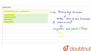 Intercalary meristems are present in the  12  ANATOMY OF FLOWERING PLANTS  BIOLOGY  VMC MO [upl. by Ailuj]