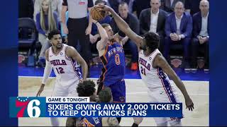 Sixers fans urged to not sell tickets to Knicks fans for Game 6 at Wells Fargo Center [upl. by Moraj497]