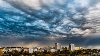 Dziwne chmury nad Polską  Asperitas  Undulatus asperatus A może chmura dwutlenku siarki [upl. by Esiuqram]